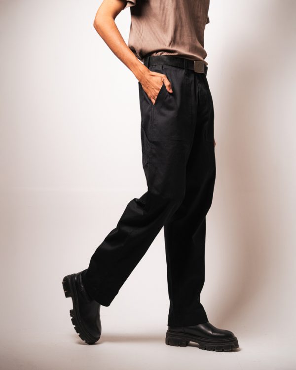 Men’s Straight Fit Carpenter Pants in Black - Image 6