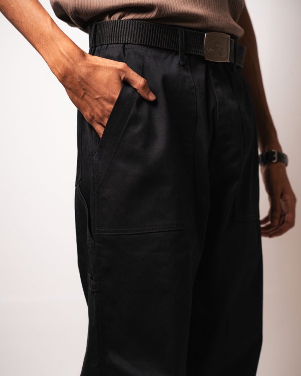 Men’s Straight Fit Carpenter Pants in Black - Image 8