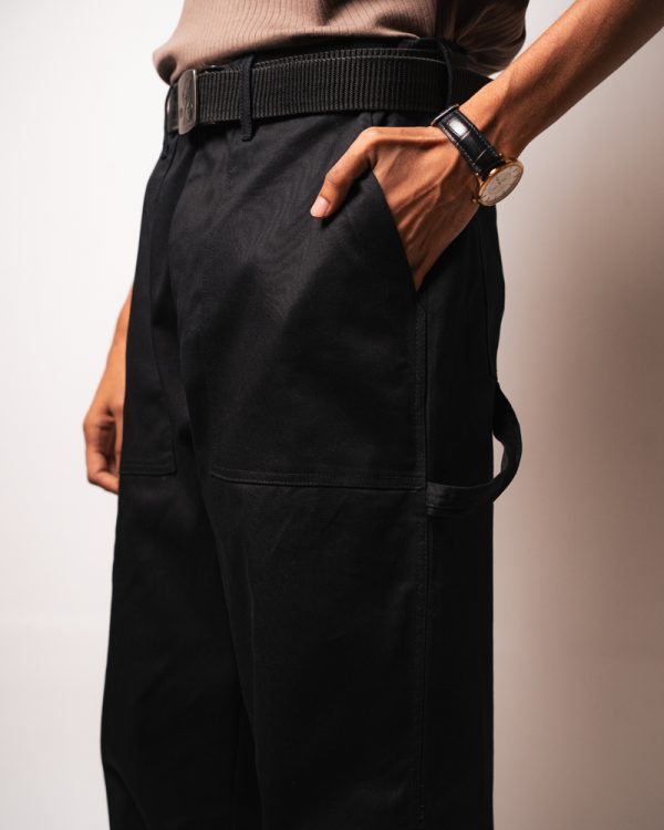 Men’s Straight Fit Carpenter Pants in Black - Image 9