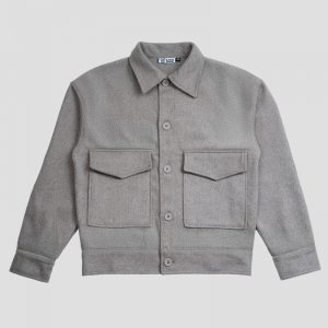 Men's Thick Boxy Jacket in Light Brown