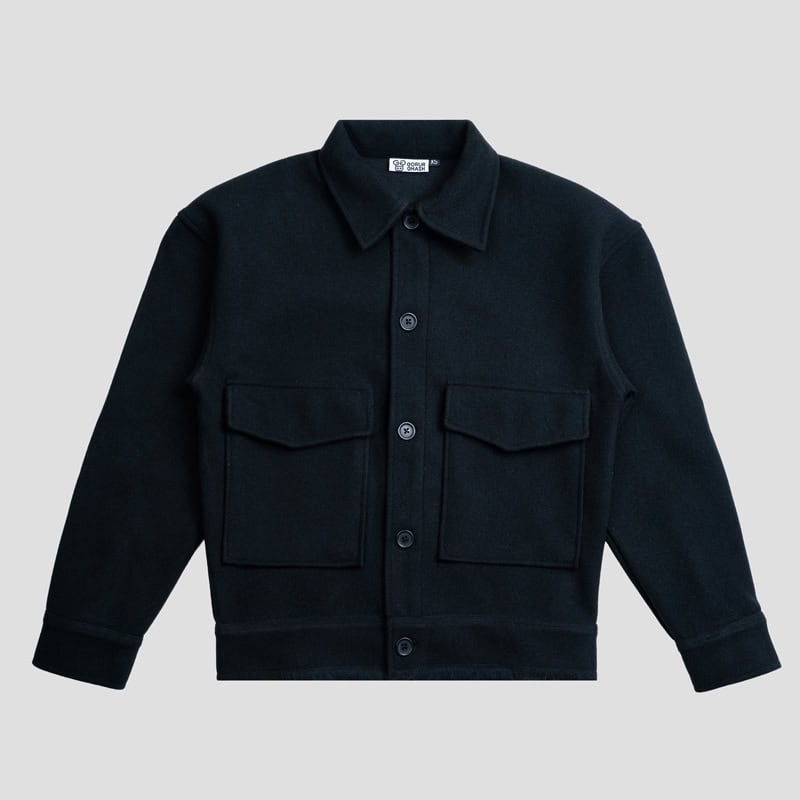 Men's Thick Boxy Jacket in Black