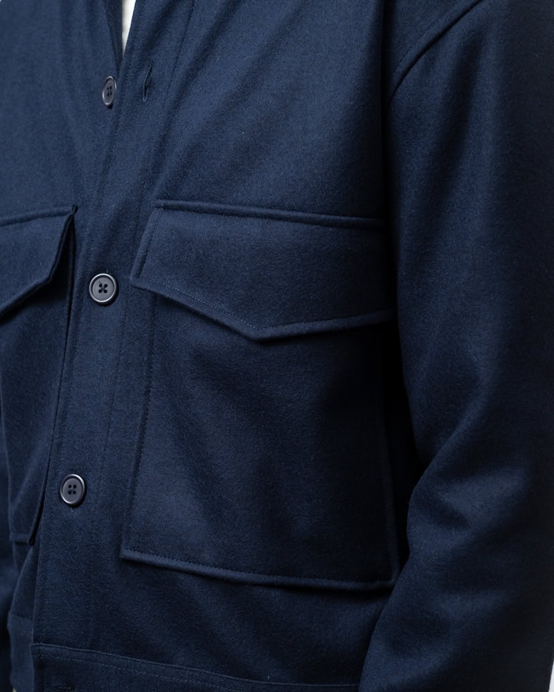 Boxy Jacket in Navy Blue - Image 14