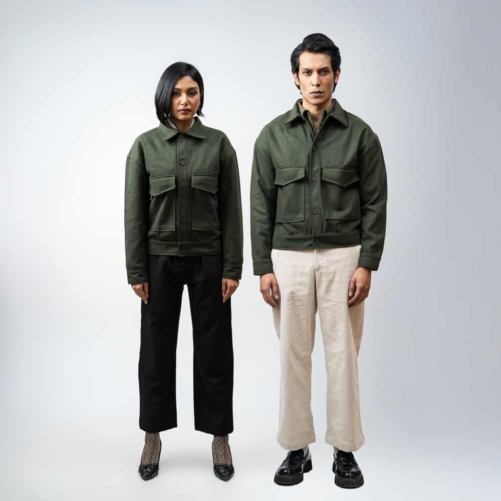 Boxy Jacket in Deep Green - Image 3