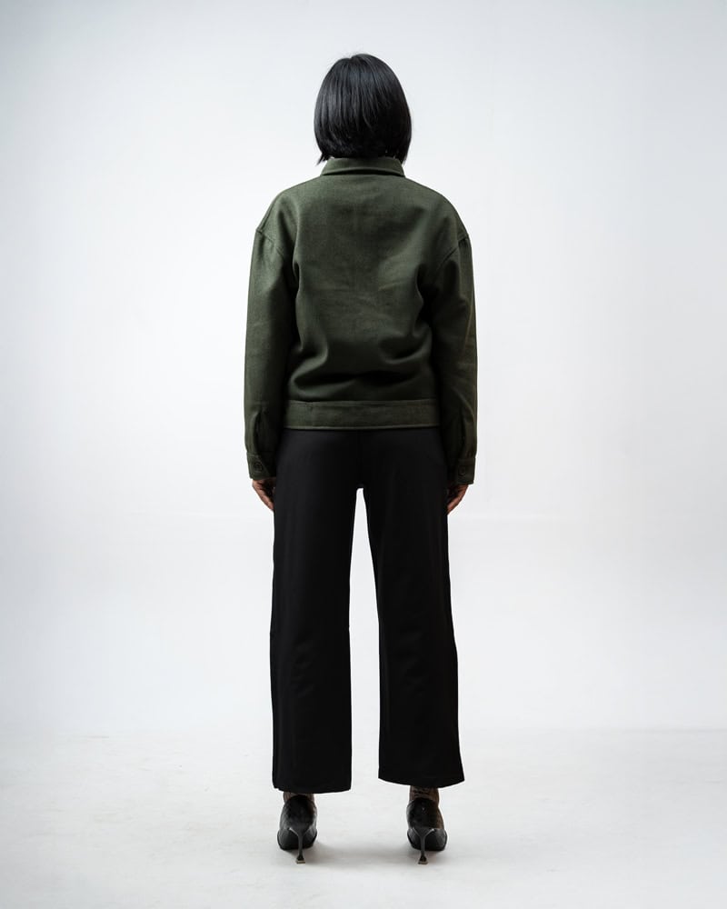 Boxy Jacket in Deep Green - Image 9