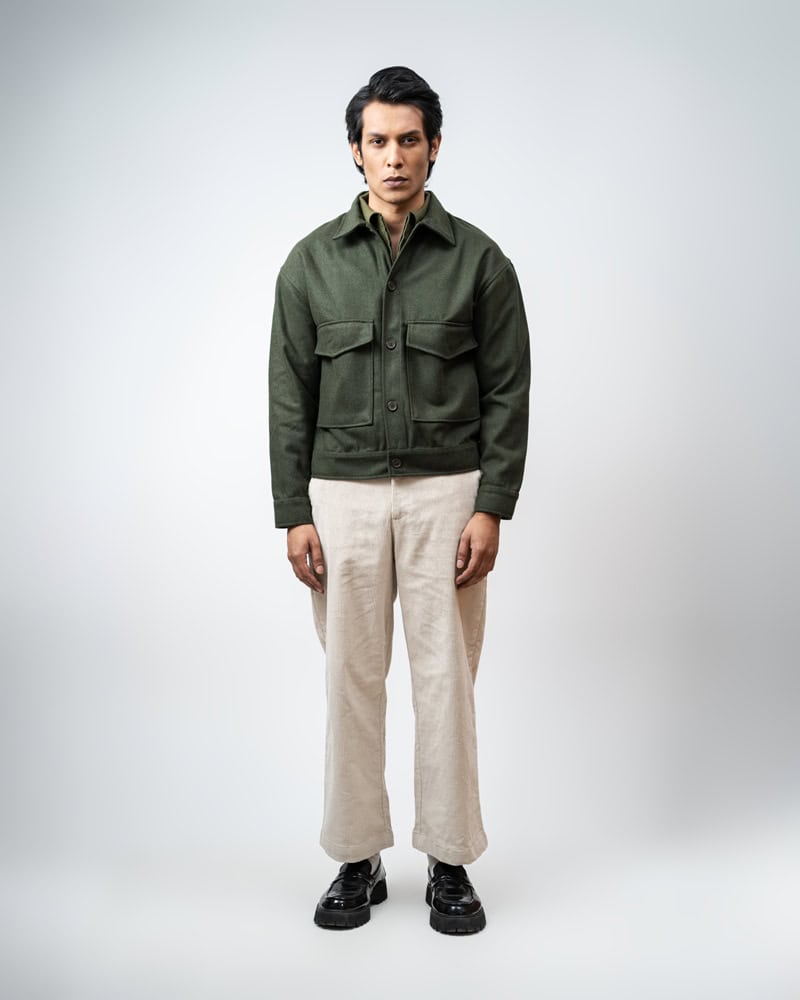 Boxy Jacket in Deep Green - Image 4