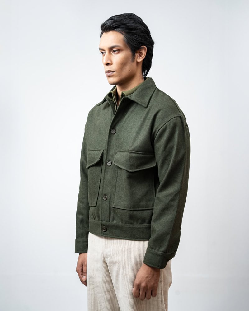 Boxy Jacket in Deep Green - Image 10