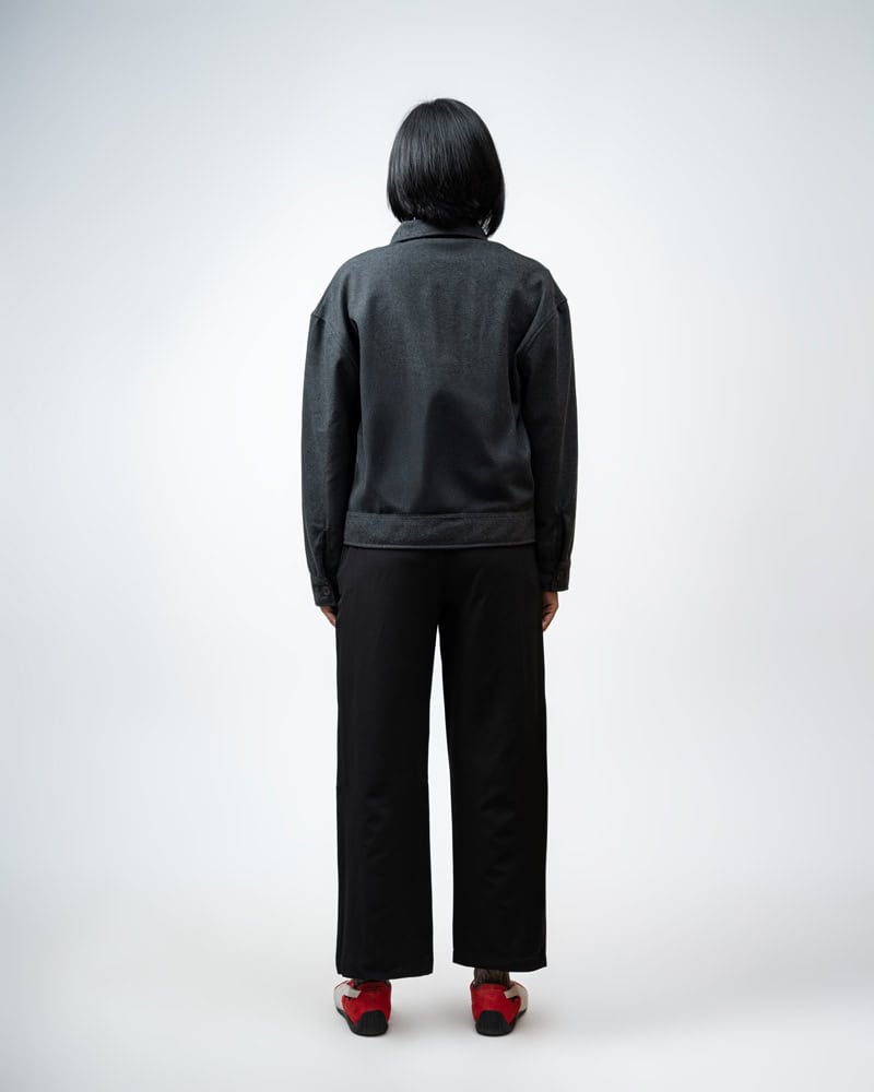 Boxy Jacket in Charcoal Grey - Image 9