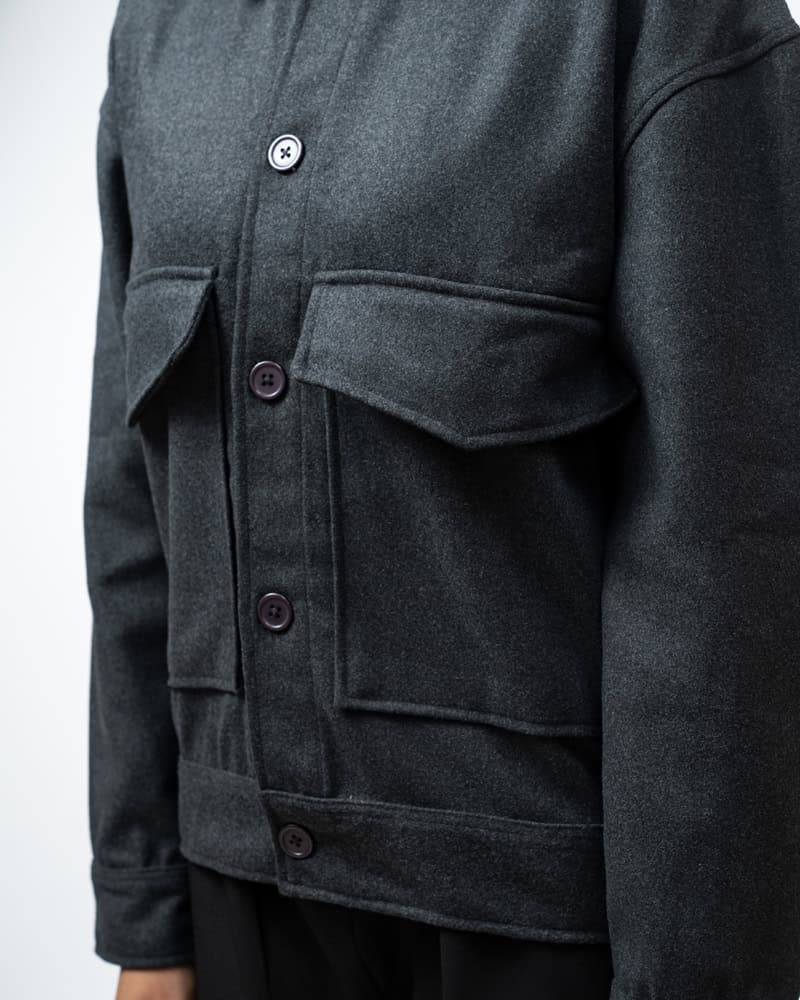 Boxy Jacket in Charcoal Grey - Image 15