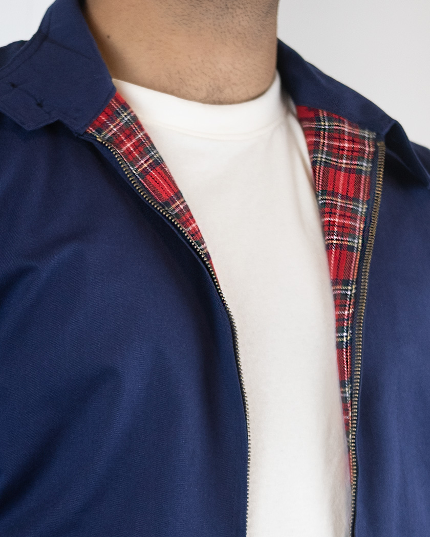 Men's Harrington Jacket in Navy Blue - Image 2