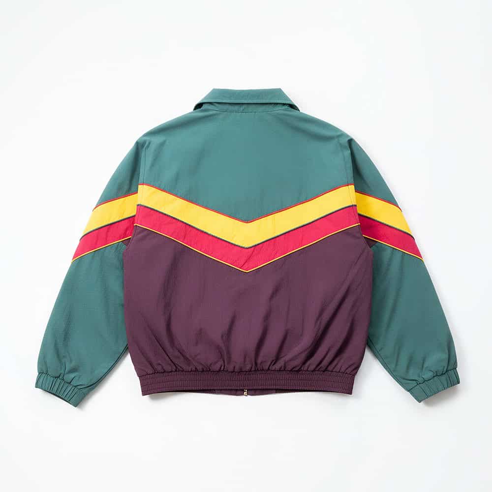 Retro Sports Jacket in Green & Purple - Image 2
