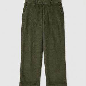 Men's Baggy Cord Pants in Green