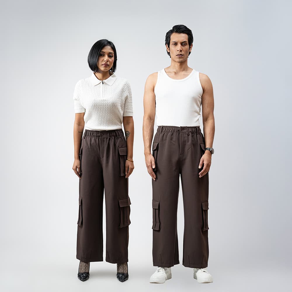 Utility Cargo Pants in Deep Brown - Image 3