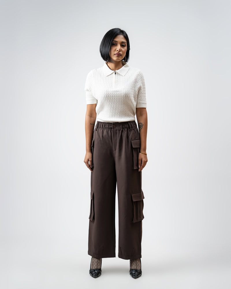 Utility Cargo Pants in Deep Brown - Image 5