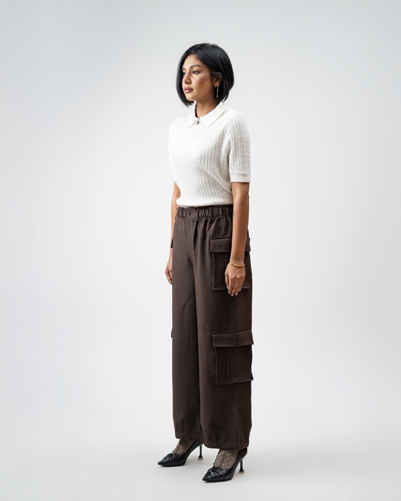 Utility Cargo Pants in Deep Brown - Image 7