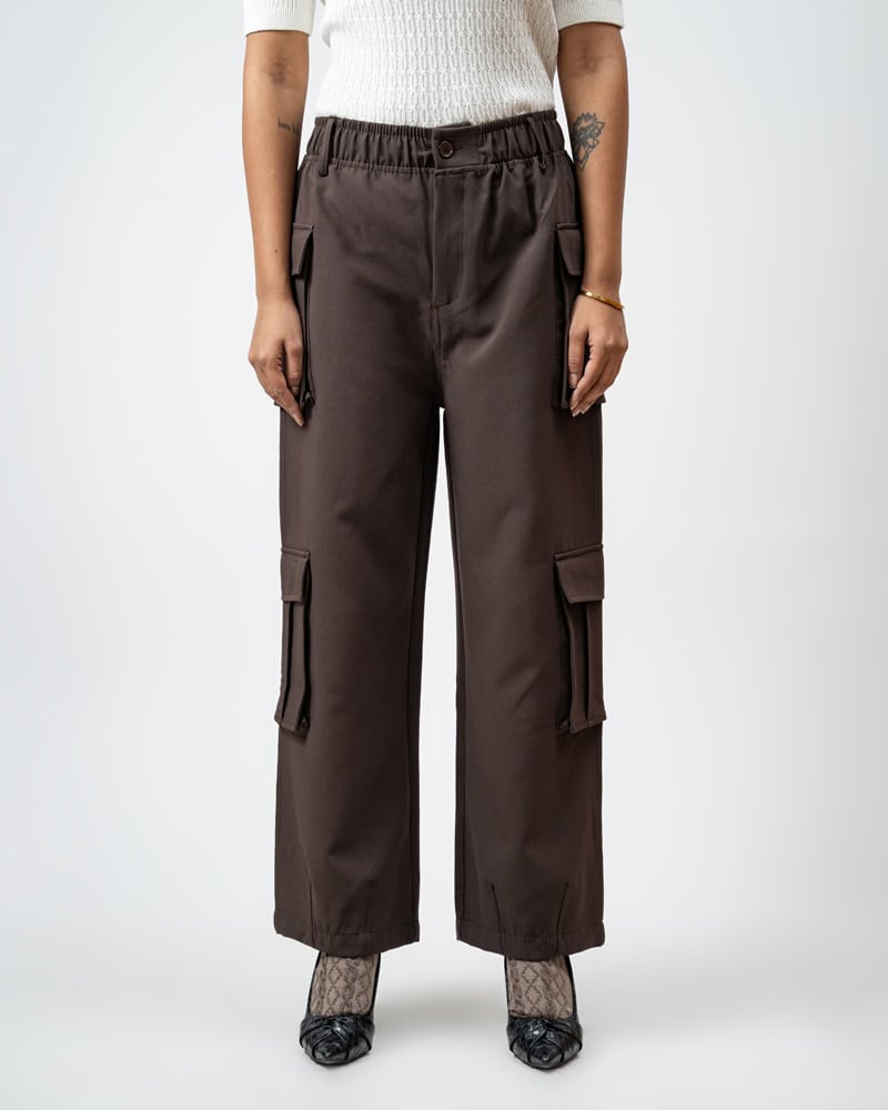 Utility Cargo Pants in Deep Brown - Image 11