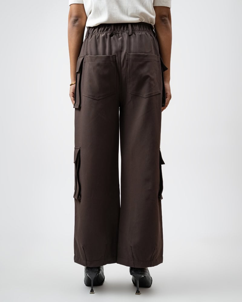 Utility Cargo Pants in Deep Brown - Image 15