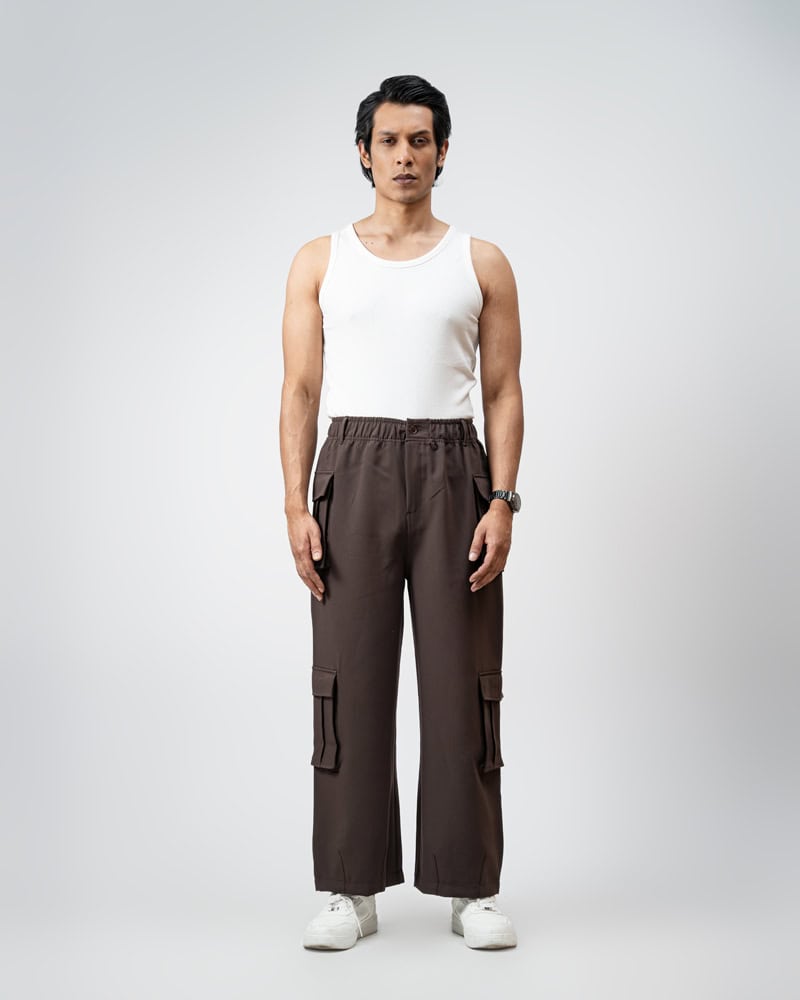Utility Cargo Pants in Deep Brown - Image 4