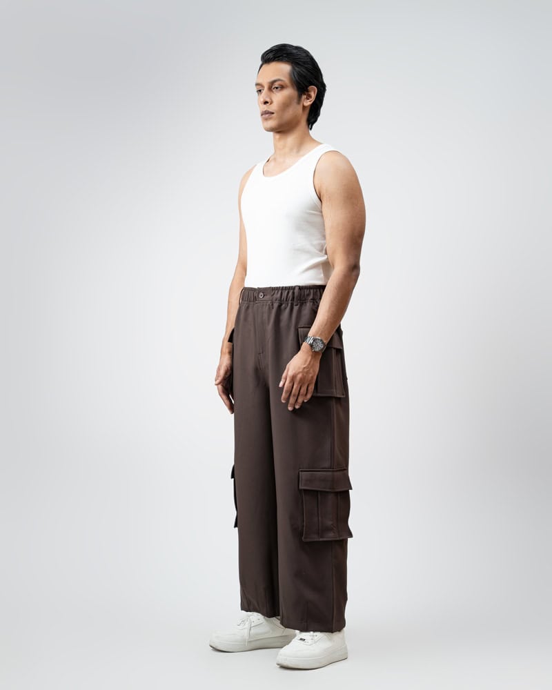 Utility Cargo Pants in Deep Brown - Image 6