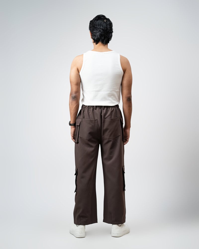 Utility Cargo Pants in Deep Brown - Image 8