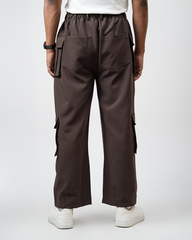 Utility Cargo Pants in Deep Brown - Image 14
