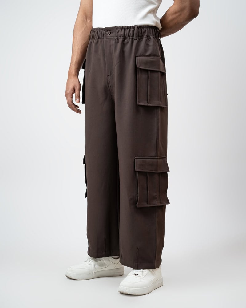 Utility Cargo Pants in Deep Brown - Image 12