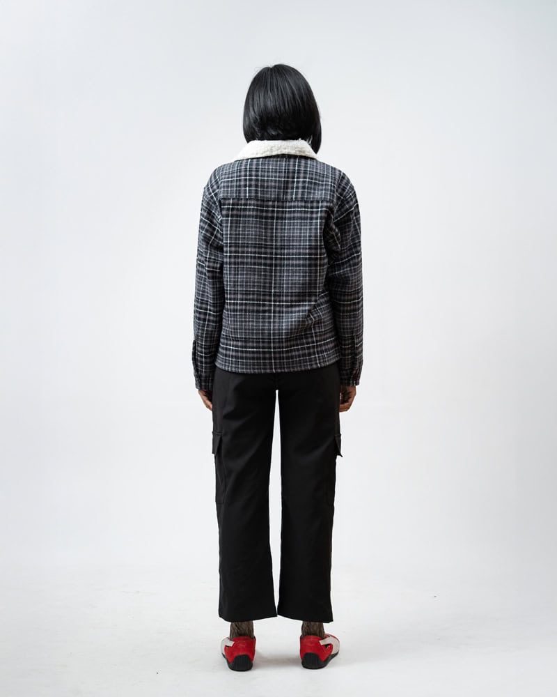 Flannel Jacket in Black & Grey - Image 9