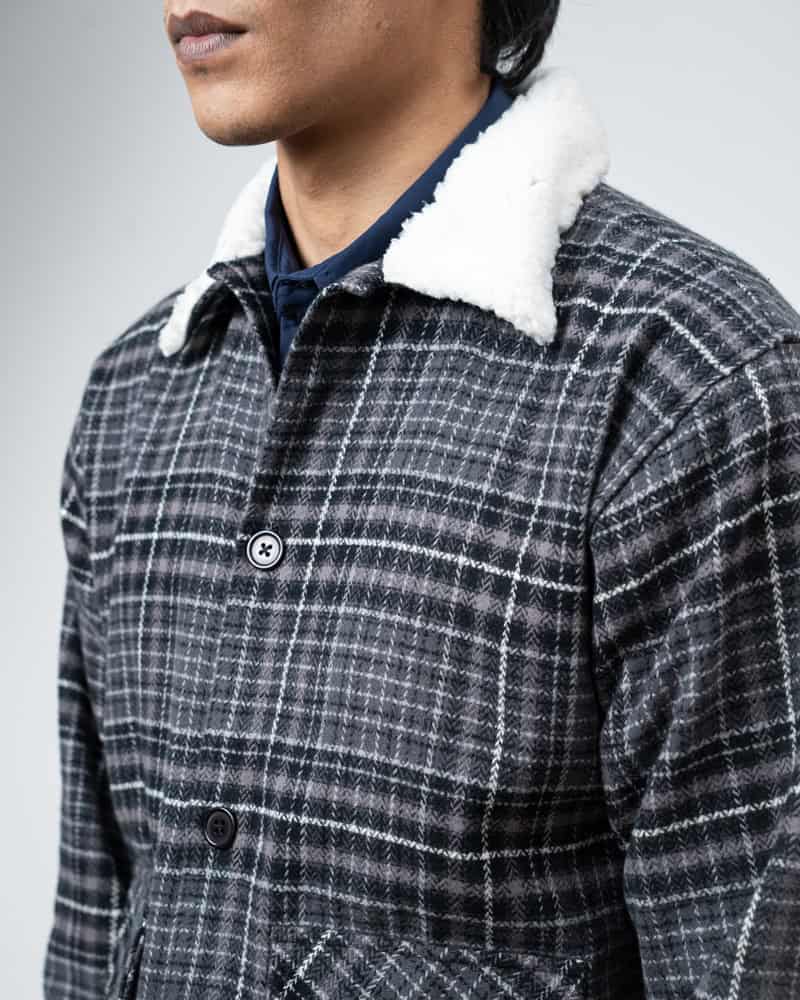 Flannel Jacket in Black & Grey - Image 12