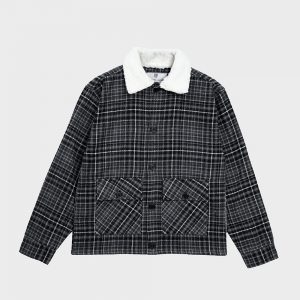 Flannel Jacket in Black & Grey