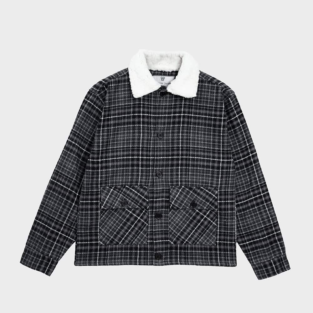 Flannel Jacket in Black & Grey