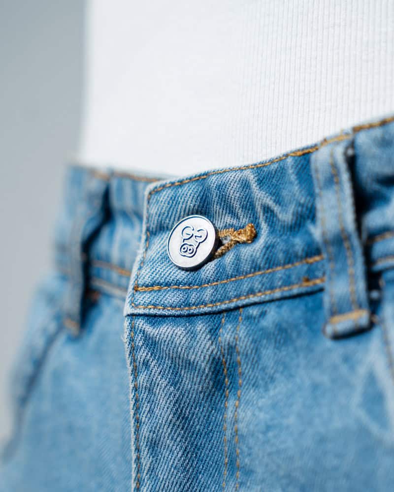 Unisex Baggy Jeans in Light Blue - Image 9