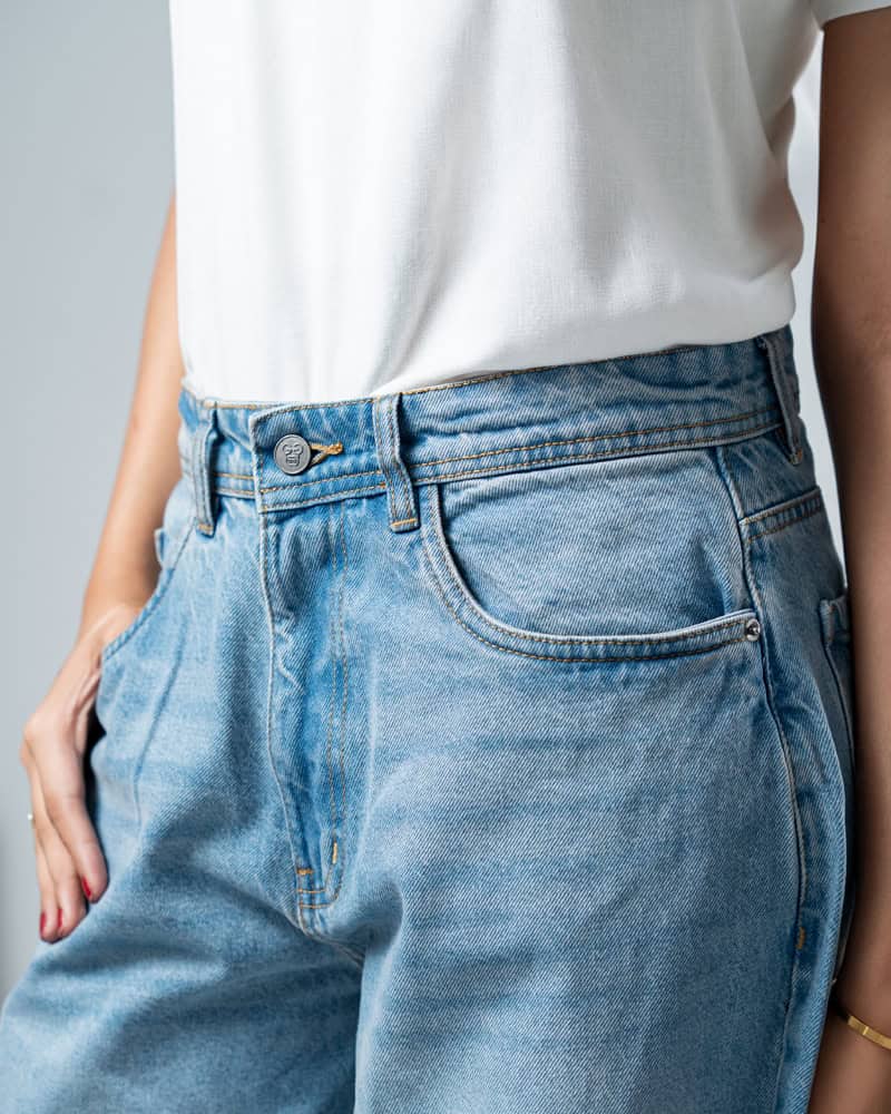 Unisex Baggy Jeans in Light Blue - Image 18