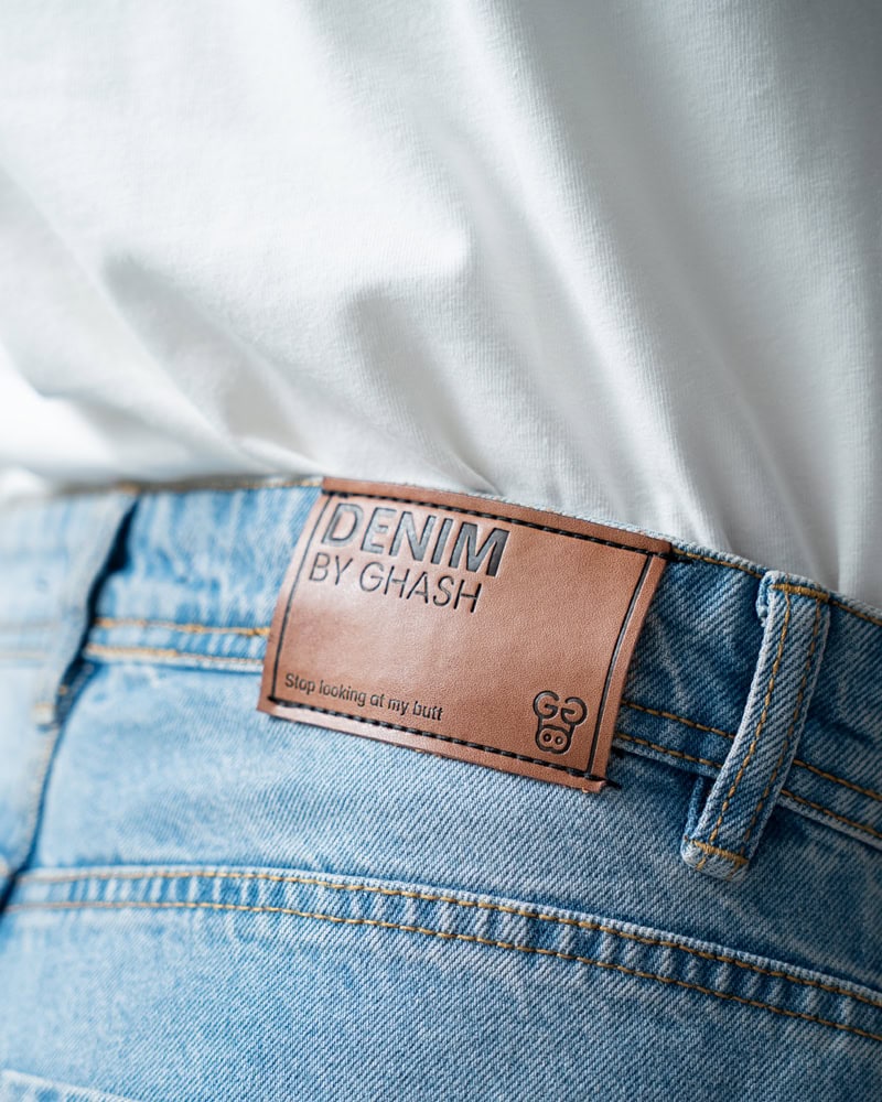 Unisex Baggy Jeans in Light Blue - Image 10