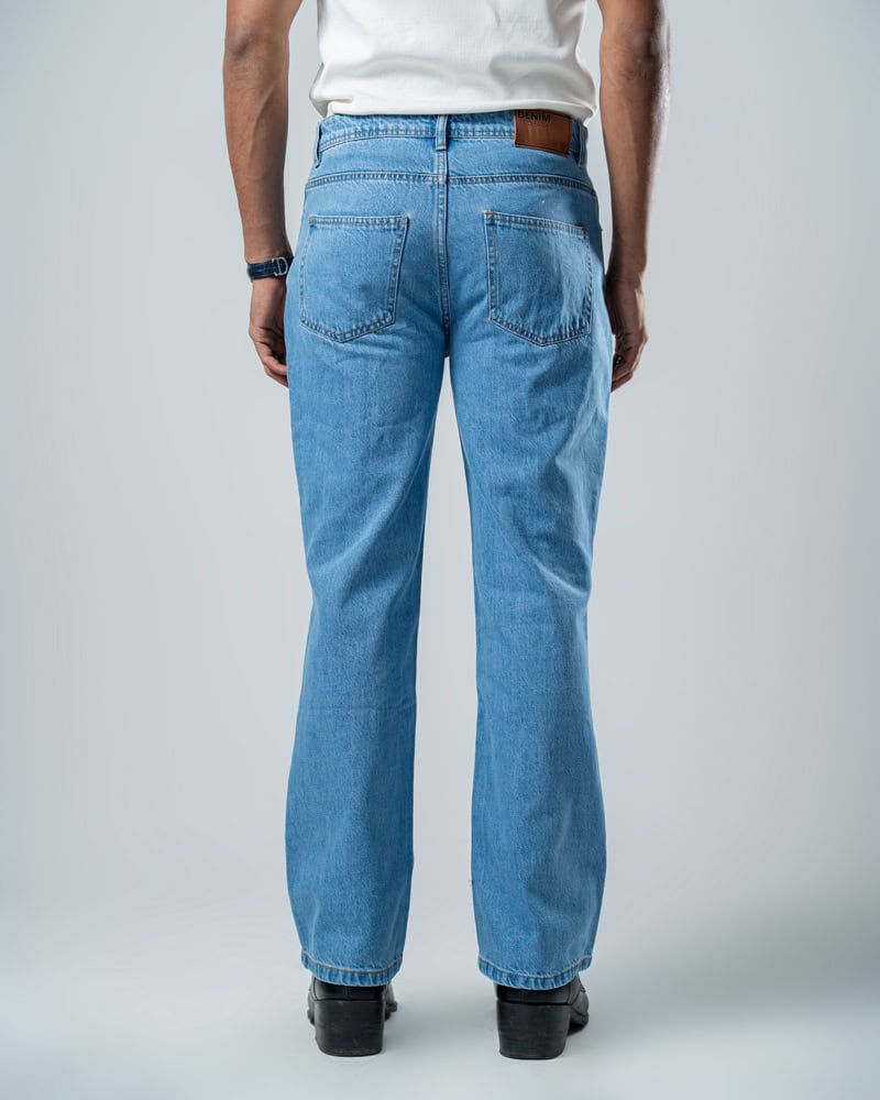 Unisex Bootcut Jeans in Blue - Image 13