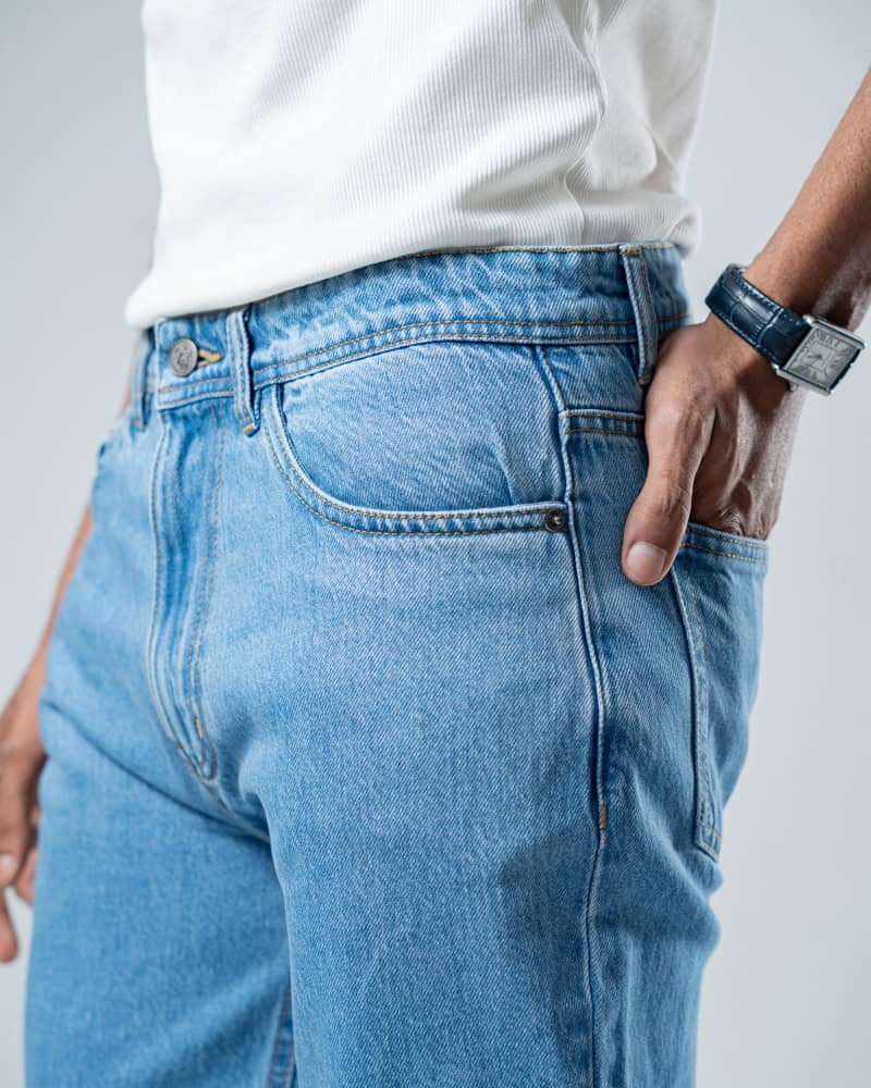 Unisex Bootcut Jeans in Blue - Image 14
