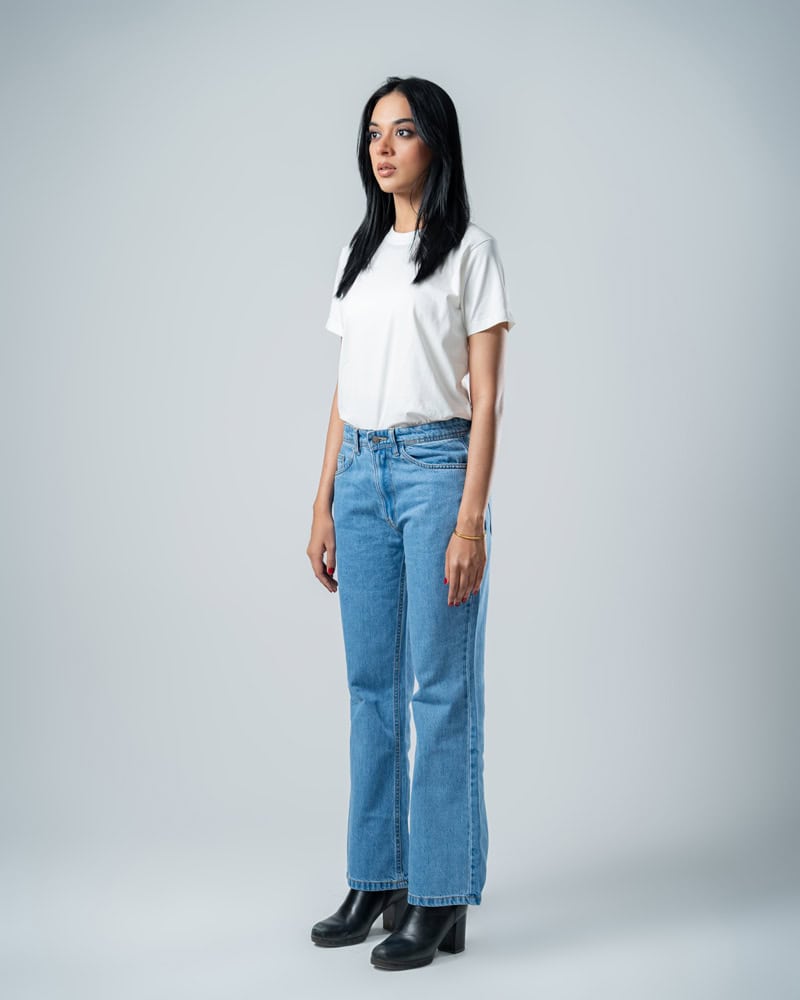 Unisex Bootcut Jeans in Blue - Image 6