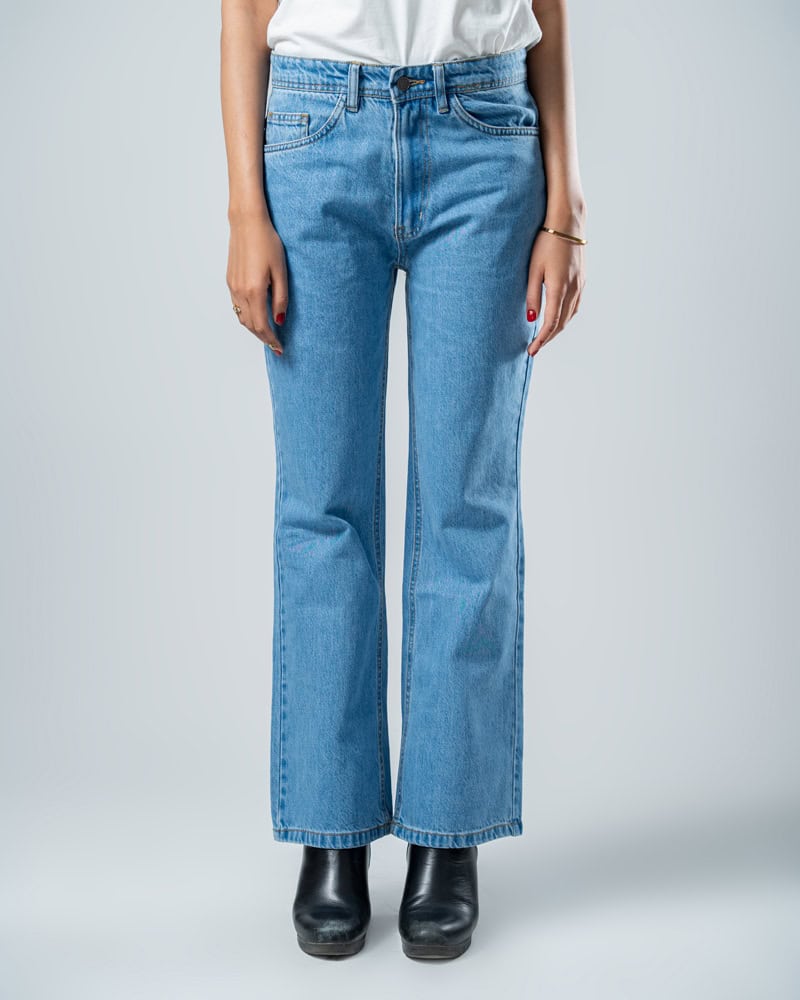 Unisex Bootcut Jeans in Blue - Image 16
