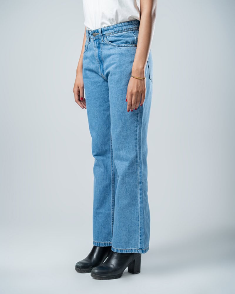 Unisex Bootcut Jeans in Blue - Image 15