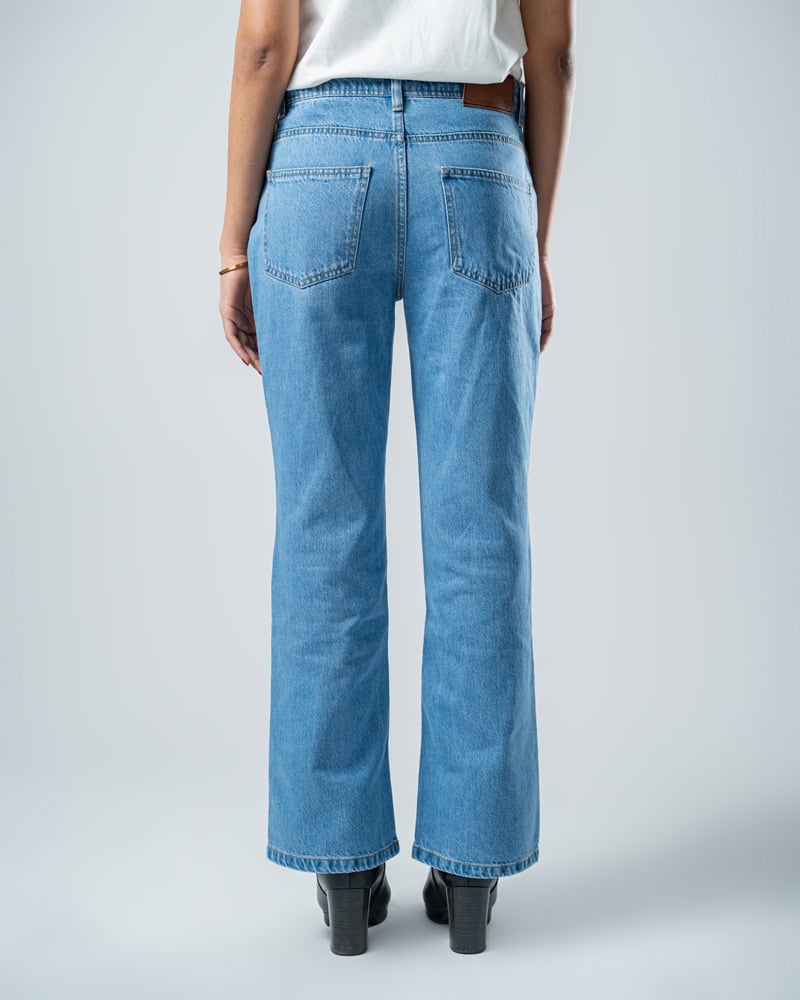 Unisex Bootcut Jeans in Blue - Image 17