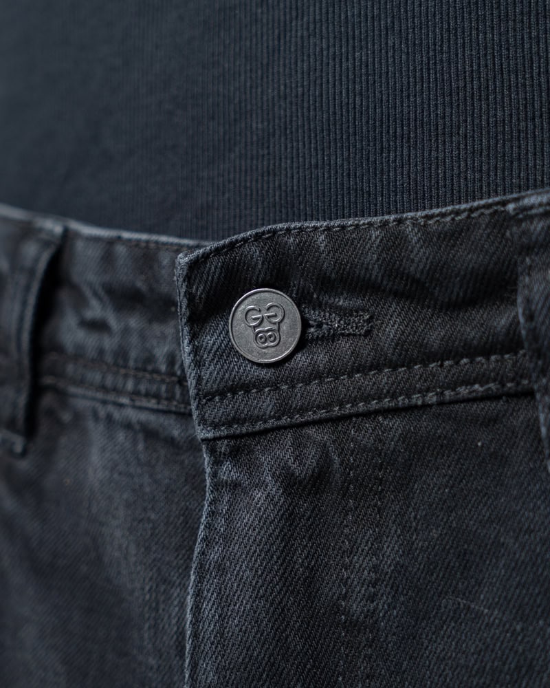 Unisex Bootcut Jeans in Black - Image 9