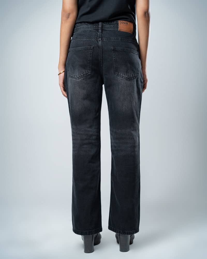 Unisex Bootcut Jeans in Black - Image 17
