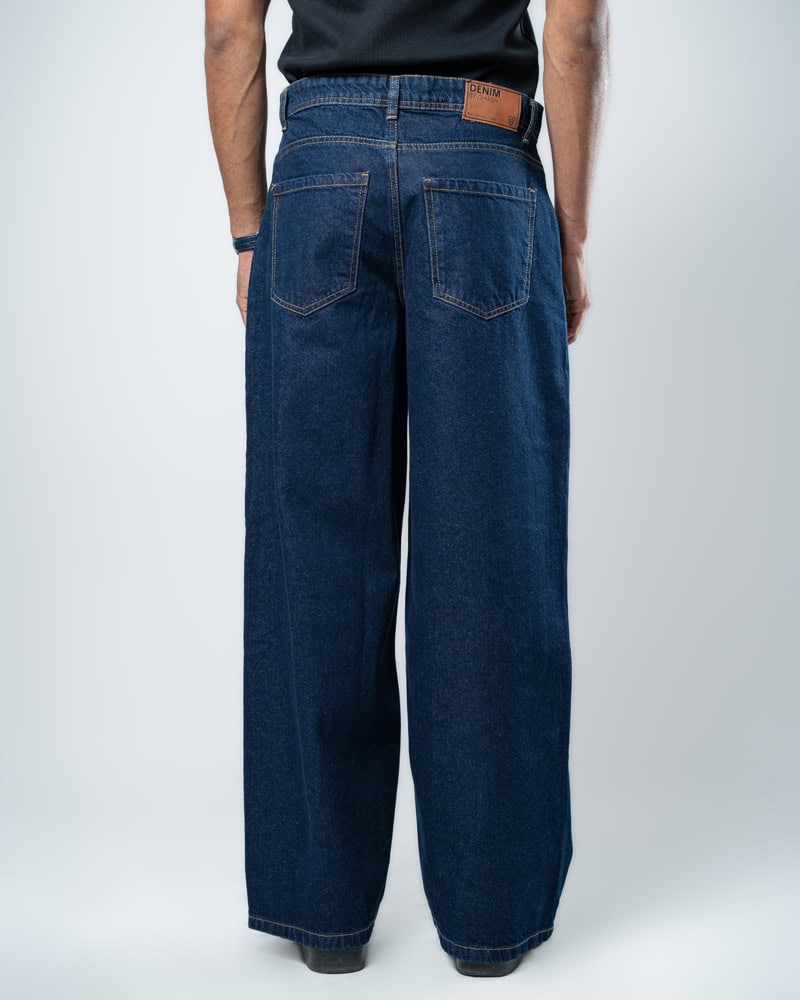 Unisex Baggy Jeans in Navy - Image 13