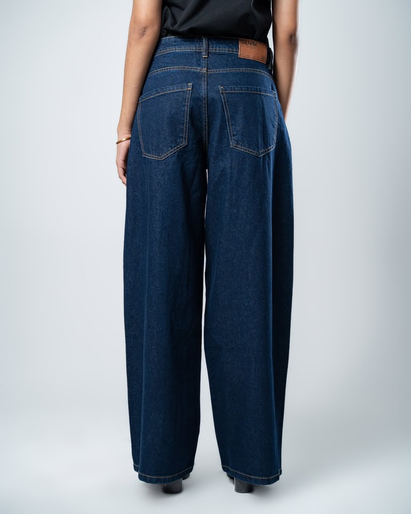 Unisex Baggy Jeans in Navy - Image 17