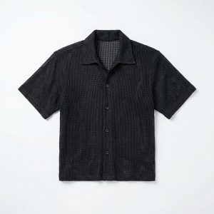 Crochet Shirt in Black