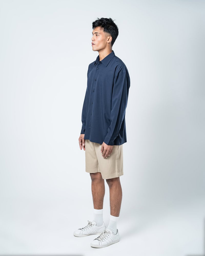 Oversized Flow Shirt in Midnight Blue - Image 5
