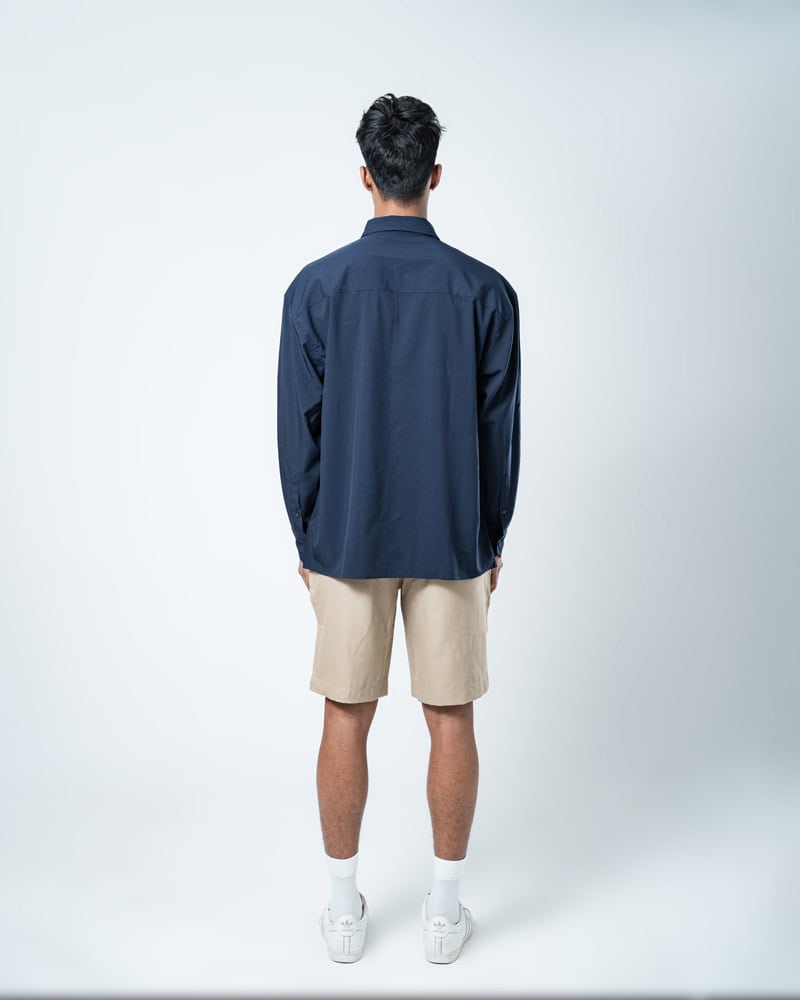 Oversized Flow Shirt in Midnight Blue - Image 7