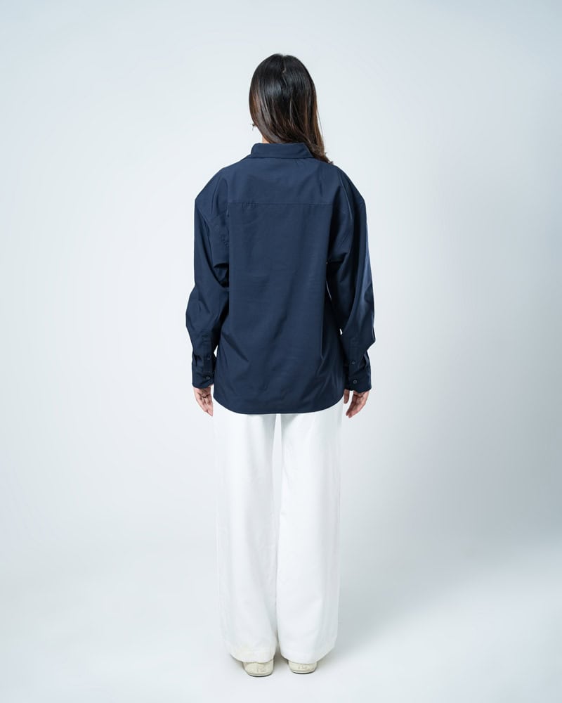 Oversized Flow Shirt in Midnight Blue - Image 8