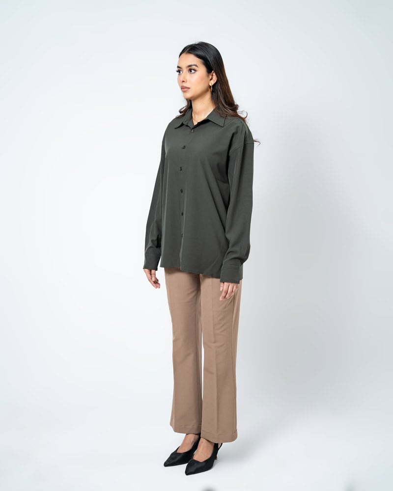 Oversized Flow Shirt in Green - Image 6