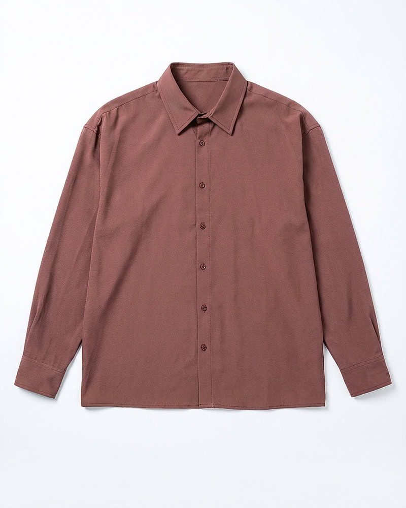 Oversized Flow Shirt in Brown