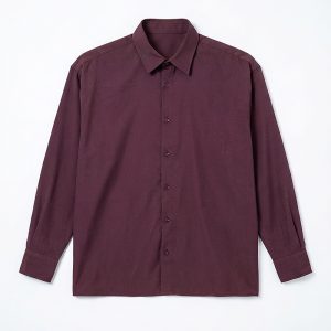 Oversized Flow Shirt in Deep Maroon