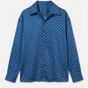 Unisex Printed Party Shirt in Blue